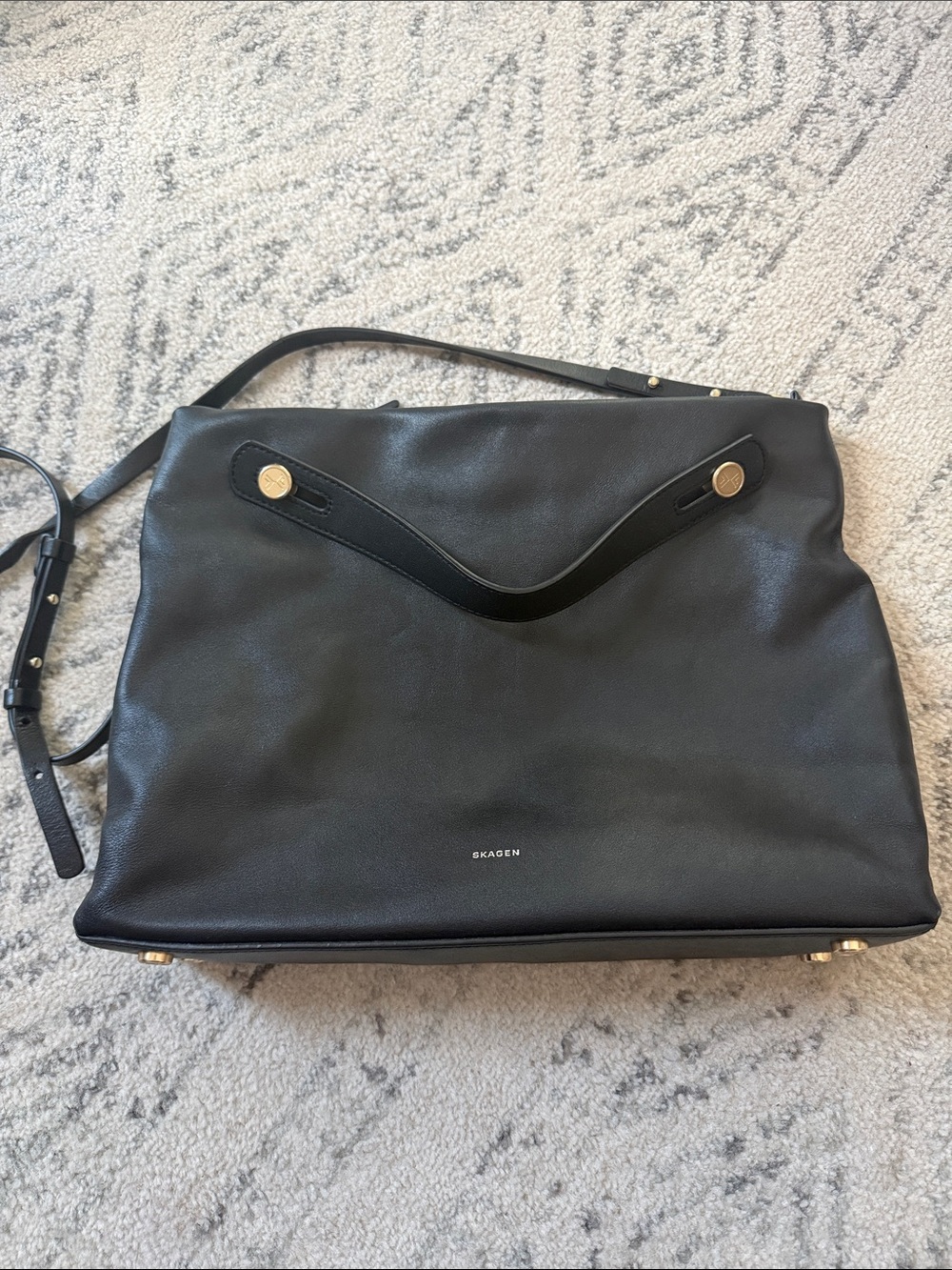 Skagen Black Leather Bag (discounted model)